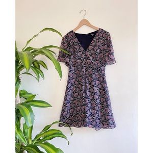 Madewell vintage-inspired flutter sleeve dress